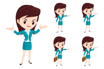 business woman standing character 07