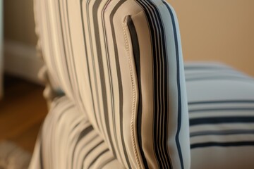 aligning stripes on a side chair seat and backrest