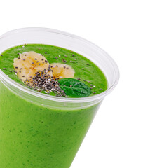 Smoothies of green vegetables and fruits