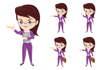 business woman standing character 06