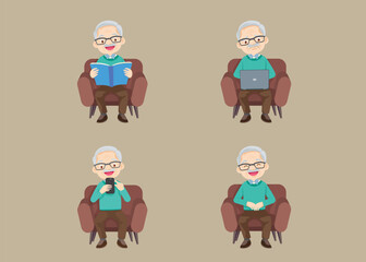 old age pensioner, lonely grandparant. Elderly different views