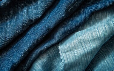 Fototapeta premium blue fabric background