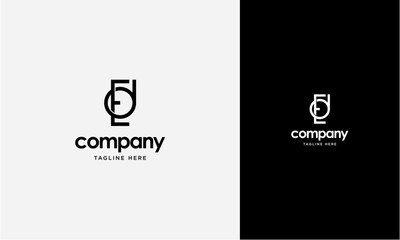 Initial Letter ED or DE Logo,Typography Vector Template. Creative Abstract Letter ED or DE Logo Vector