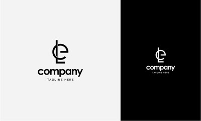 Initial Letter LE or EL Logo,Typography Vector Template. Creative Abstract Letter LE or EL Logo Vector
