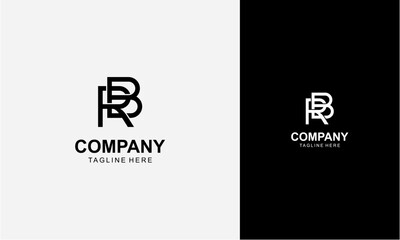 Initial Letter RB or BR Logo,Typography Vector Template. Creative Abstract Letter RB or BR Logo Vector - obrazy, fototapety, plakaty