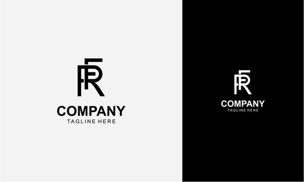 Initial Letter RF or FR Logo,Typography Vector Template. Creative Abstract Letter RF or FR Logo Vector