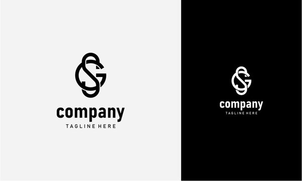 Initial Letter SG or GS Logo,Typography Vector Template. Creative Abstract Letter SG or GS Logo Vector