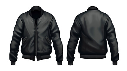 leather jacket isolated on transparent background