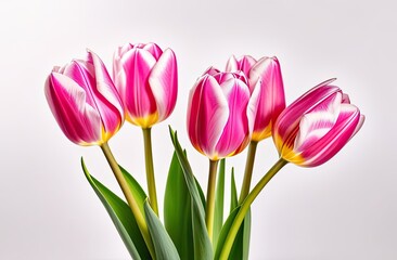 Fototapeta premium bouquet of pink tulips