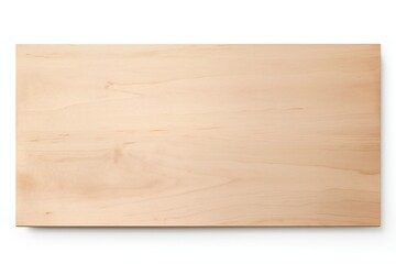 Fototapeta premium Empty plywood banner isolated on white background Generative Ai