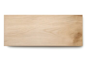 Fototapeta premium Empty plywood banner isolated on white background Generative Ai