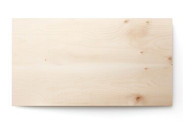 Empty plywood banner isolated on white background Generative Ai