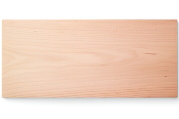 Fototapeta premium Empty plywood banner isolated on white background Generative Ai