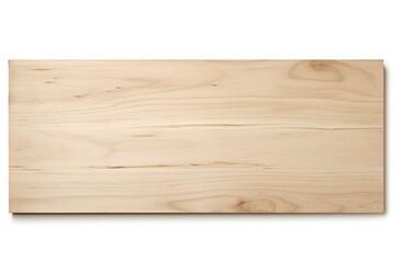 Fototapeta premium Empty plywood banner isolated on white background Generative Ai