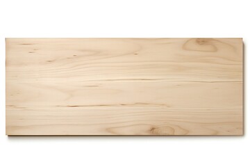 Empty plywood banner isolated on white background Generative Ai