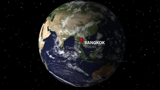 Zooming In on Bangkok, Earth. Map source from NASA Earth Observations (NEO)