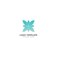 vector logo template flower gradient color