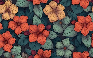 Fototapeta premium seamless floral pattern