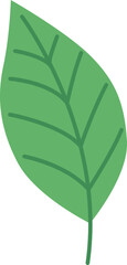 Flat Style Leafy Branch Illustration