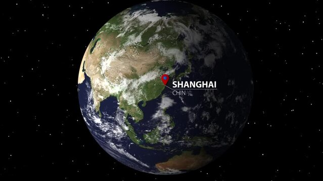 Zooming Into Shanghai from Space. Map source from NASA Earth Observations (NEO)