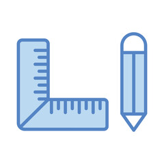 Ruler icon vector stock illustration.