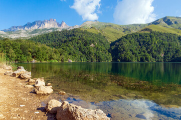 View to lake MaralGol in Azerbaijan Republic