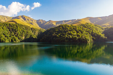 View to lake MaralGol in Azerbaijan Republic