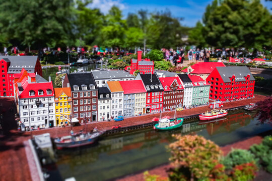 Billund, Denmark - 16 June 2023: Amusement park of Legoland in Denmark.