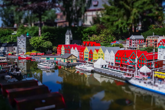 Billund, Denmark - 16 June 2023: Amusement park of Legoland in Denmark.