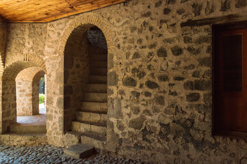 An ancient caravanserai in the city of Sheki in western Azerbaijan