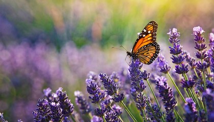 butterfly on lavender flower