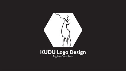 Vector kudu Logo Design Fully Editable High Quality