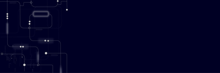 Blue data matrix simulation digital line and grid technology with futuristic HUD screen on blue background and vertical video abstract background concept. Technology blue background.