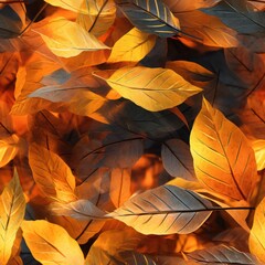 Autumn leaves. Seamless background.