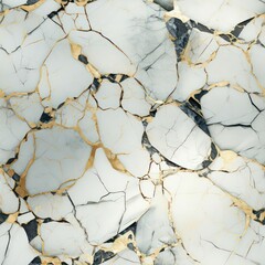 Seamless abstract decorative marble with gold veins pattern