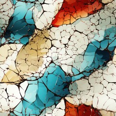 Seamless abstract cracked texture in colors pattern