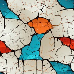 Seamless abstract cracked texture in colors pattern