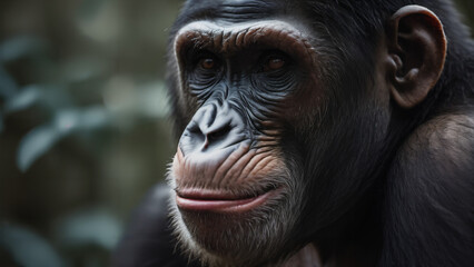 Obraz premium portrait of a chimpanzee