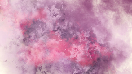 purple watercolor background texture with white abstract painted clouds in sky.abstract blue and pink watercolor background with space.