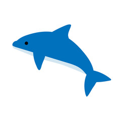 シンプルなかわいいイルカのイラスト　
