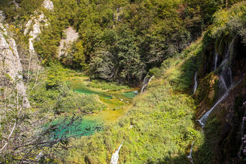 paths near several beautiful limestone waterfalls on the Plitnicke lakes. Travel around Europe