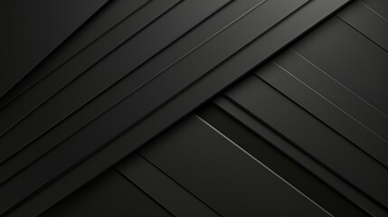 Minimalistic dark carbon grey abstract geometric background: elegant top-view design with...