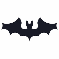 Bat black silhouette vector illustration isolated on a white background.