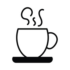 Coffee icon vector stock illustration.