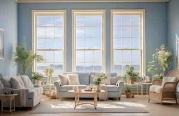 Bright and Airy Living Room with Elegant Decor