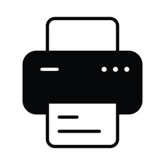 Printer icon vector stock illustration.