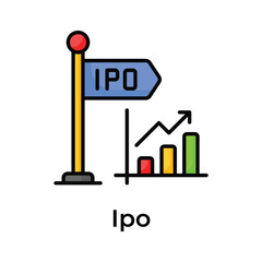 Initial public offering vector design, ipo icon in modern style