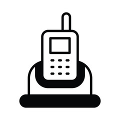 office phone icon vector stock illustration.