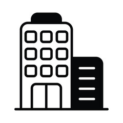 Office building icon vector stock illustration.