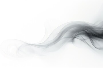 Gray smoke element isolated on white background Generative Ai